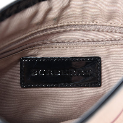 Burberry Patent Nova Check Crossbody Bag Black 11 of 14