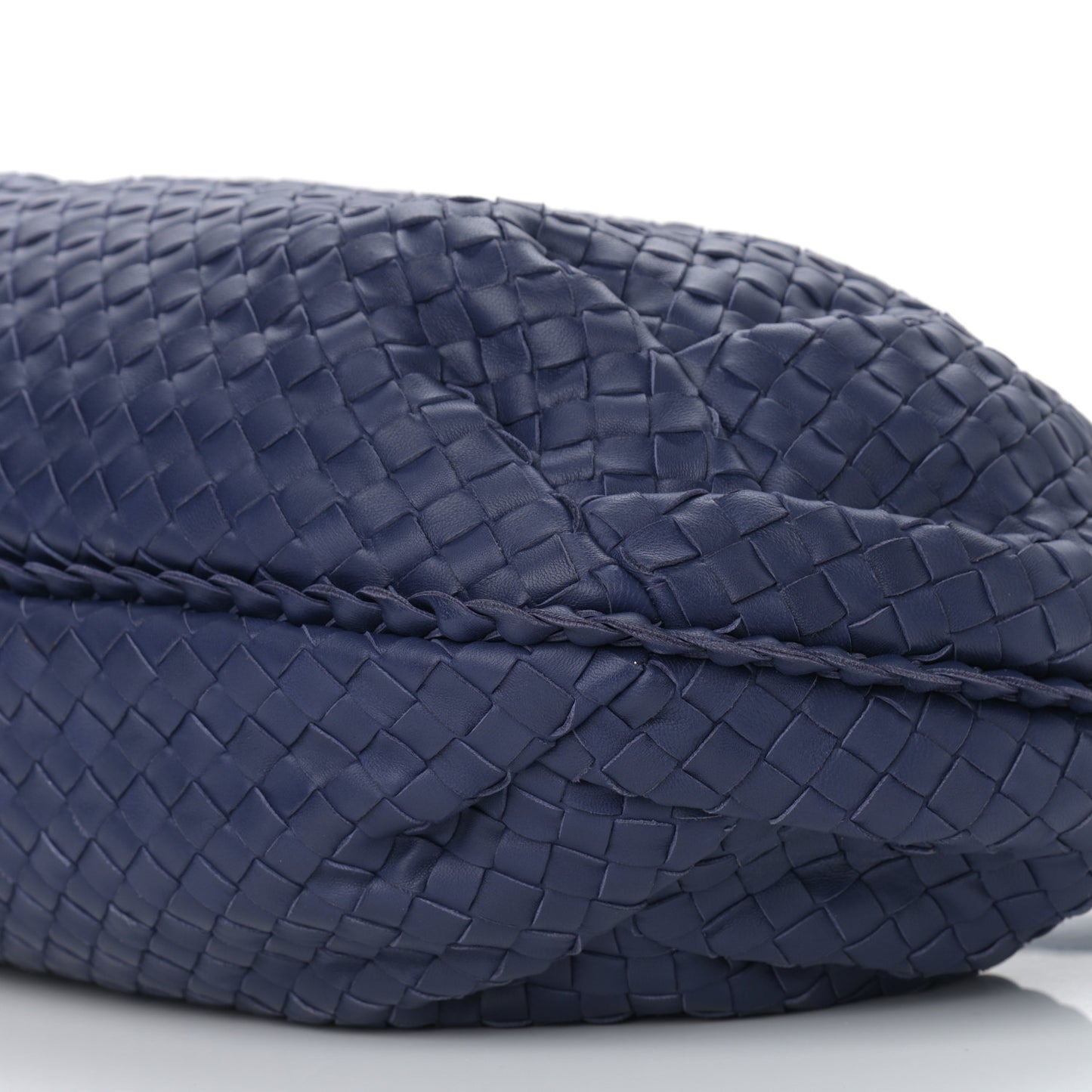 Nappa Intrecciato Medium Belly Veneta Hobo Sapphire