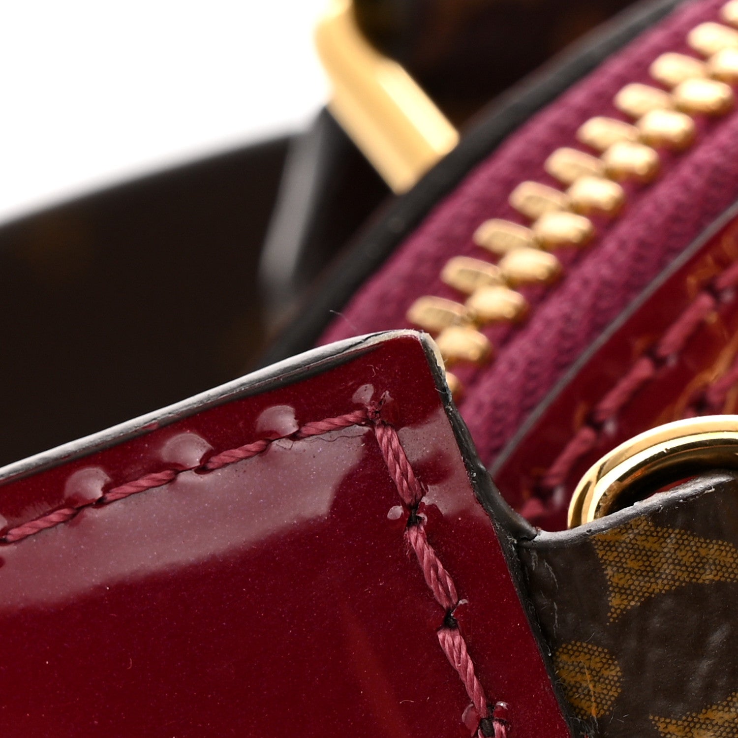 Louis Vuitton Patent Monogram Alma BB Magenta 11 of 12