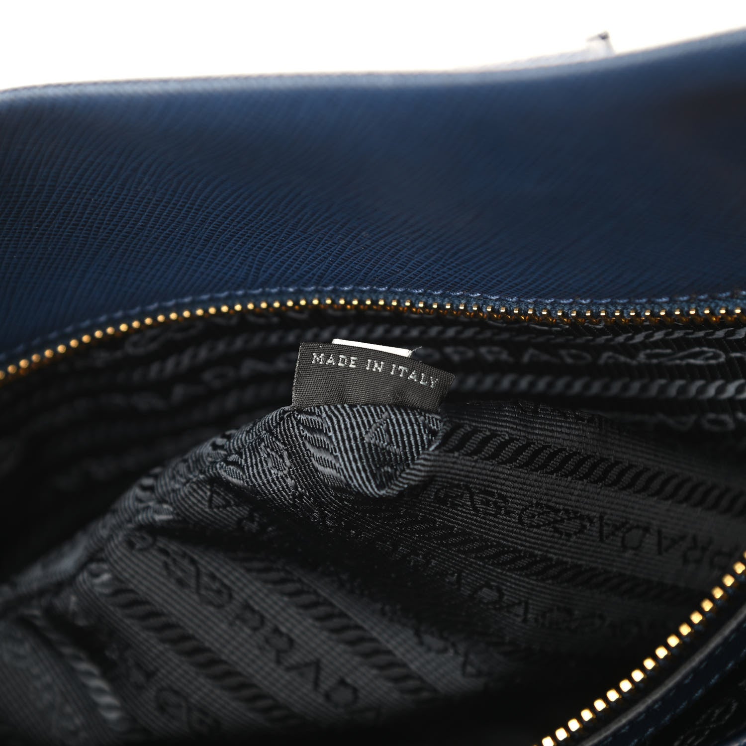 Prada Saffiano Lux Double Handle Shopping Tote Bluette 7 of 12