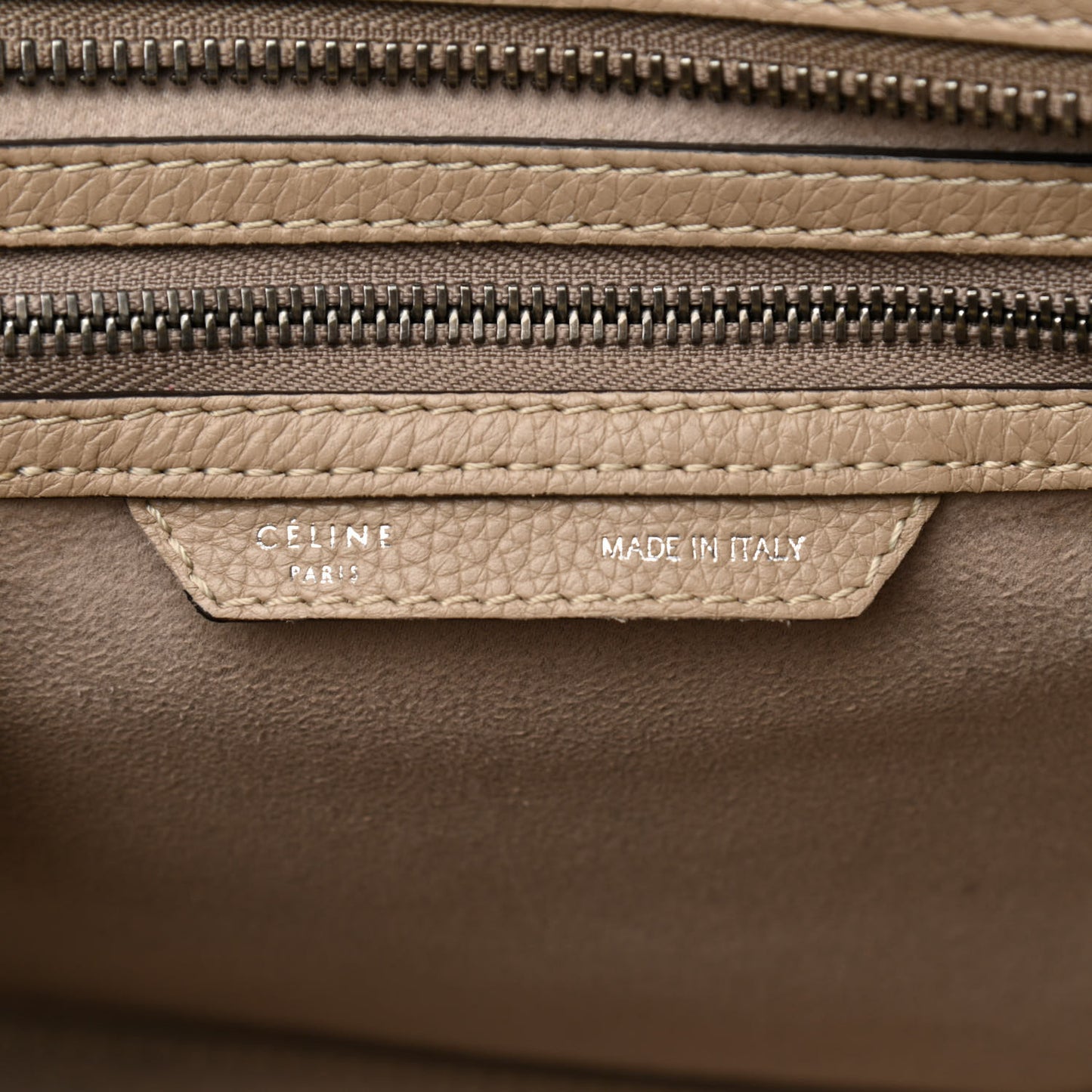 Drummed Calfskin Micro Luggage Dune