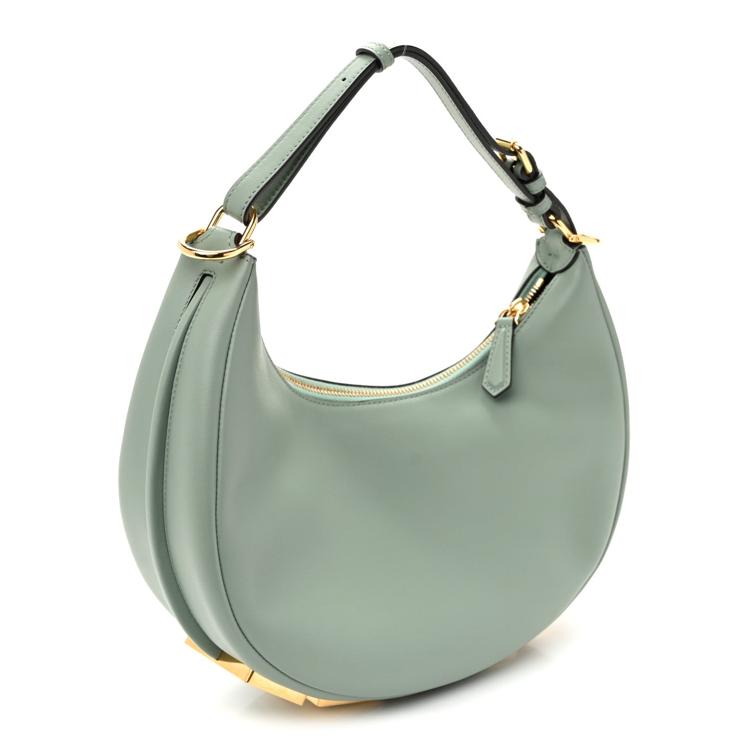 Fendi Vitello Grace Matte Small Fendigraphy Hobo Bag Menta 3 of 10
