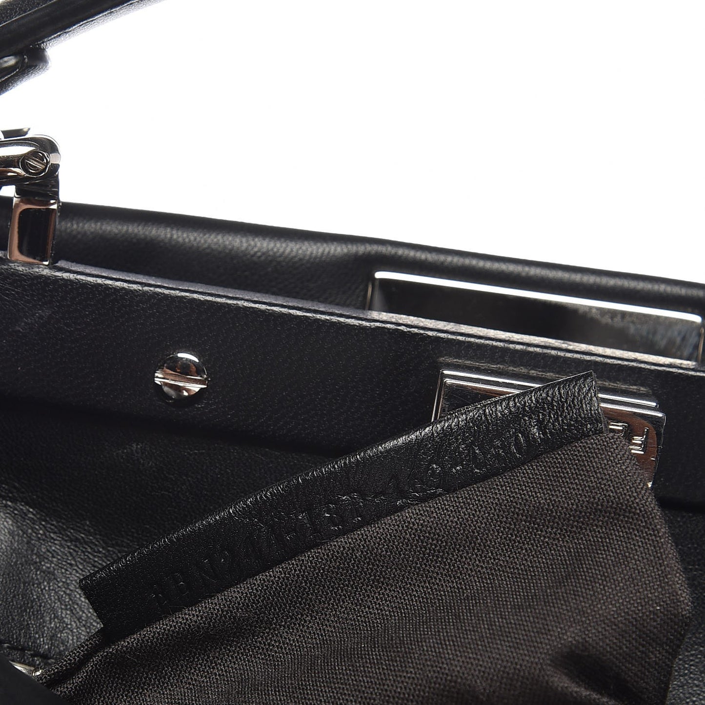 Nappa Waves Bi-Color Mini Peekaboo Iconic Satchel Black Turchese