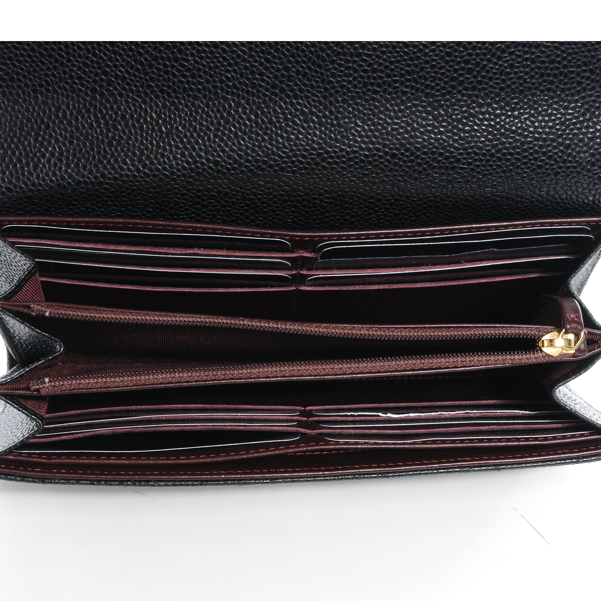 Chanel Caviar Large Gusset Flap Wallet Black 6 of 9