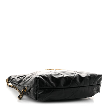 Chanel Shiny Calfskin Quilted Chanel 22 Backpack Black 3 of 9