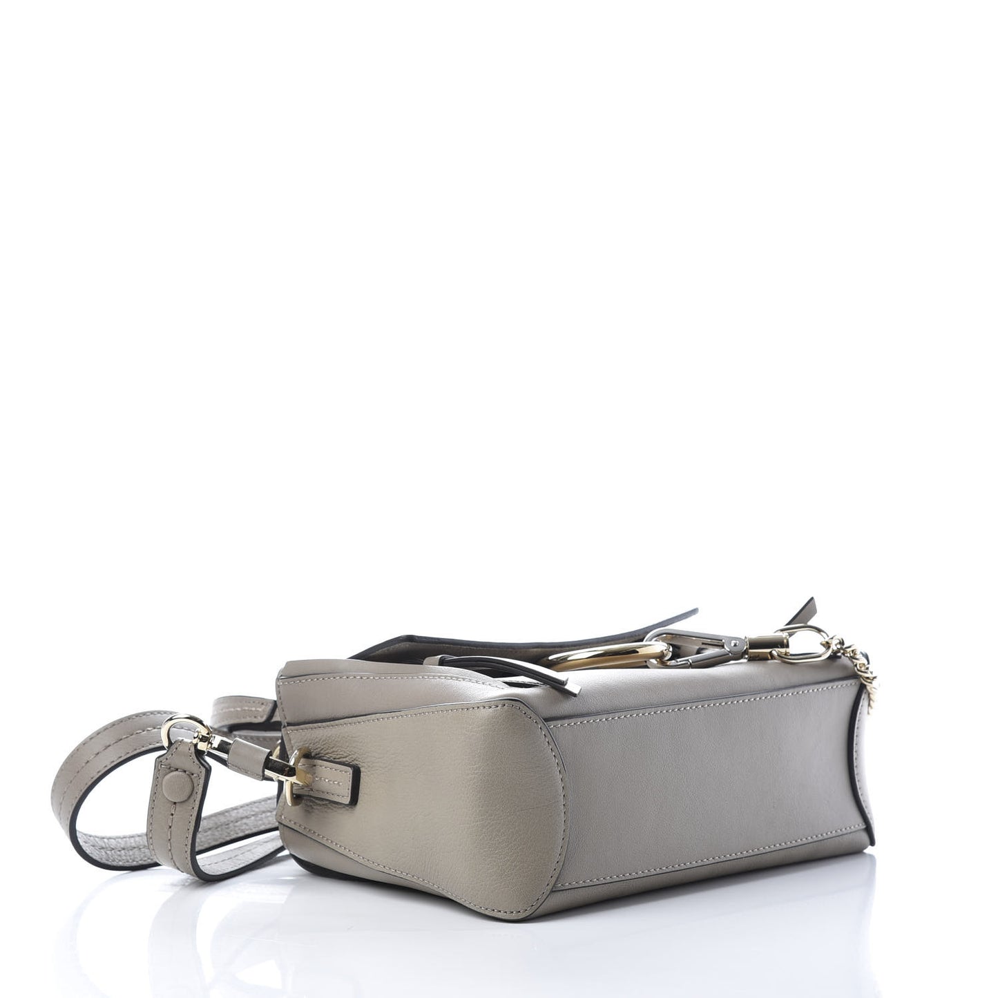Calfskin Mini Faye Day Shoulder Bag Motty Grey