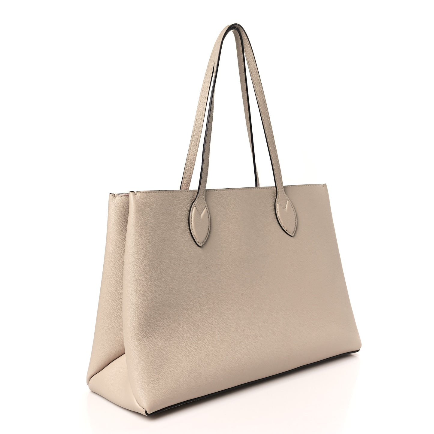 Grained Calfskin Lockme Shopper Greige