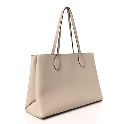 Louis Vuitton Grained Calfskin Lockme Shopper Greige 3 of 8