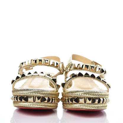 Christian Louboutin Specchio Vintage Cataclou 60 Platform Sandals 36 Platine Light Gold 2 of 8