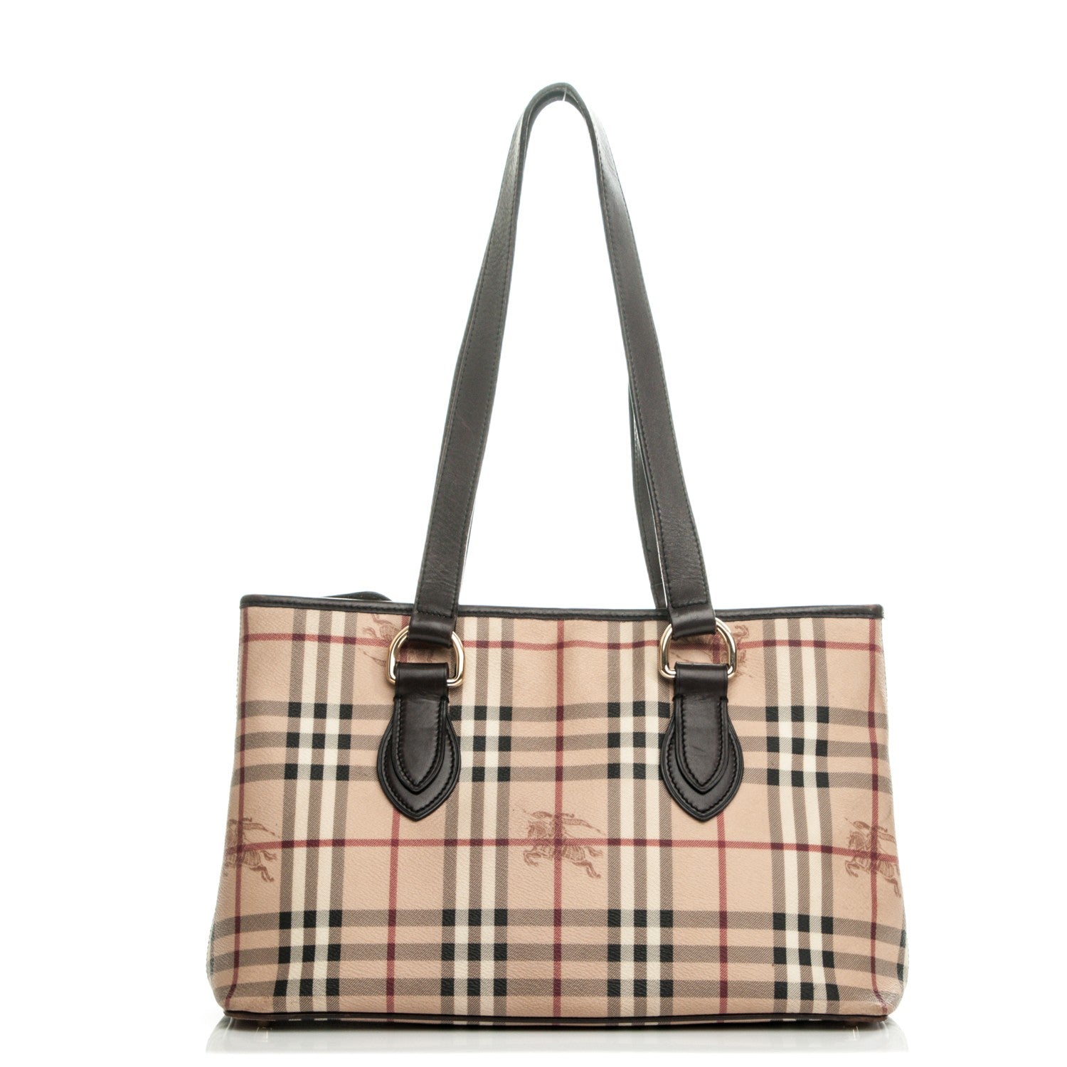 Burberry Haymarket Check Medium Regent Tote Chocolate 1 of 7