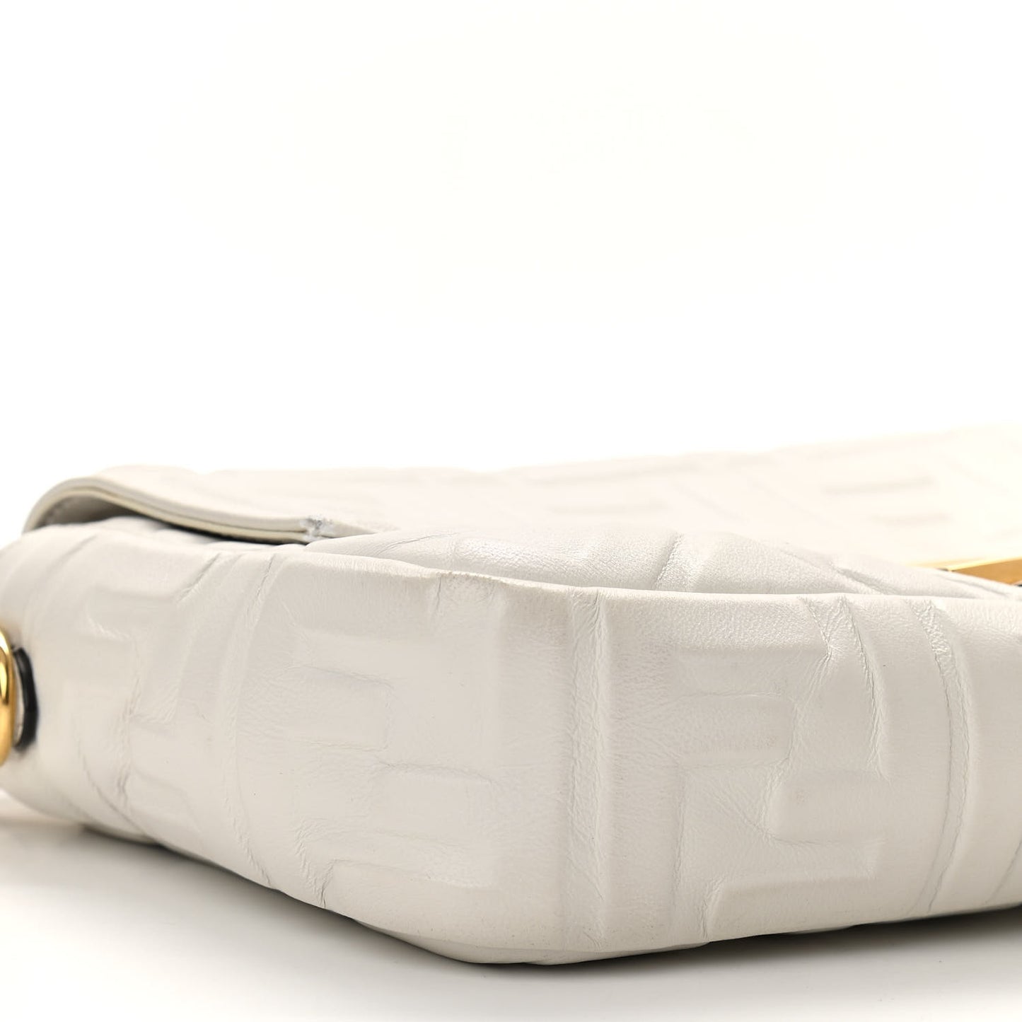 Nappa FF 1974 Embossed Baguette White