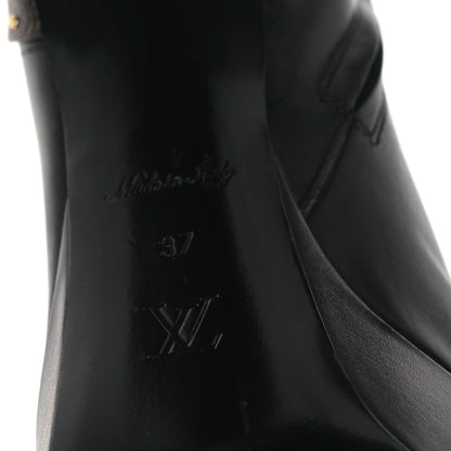 Louis Vuitton Soft Calfskin Monogram Afterglow Platform Ankle Boots 37 Black 7 of 10