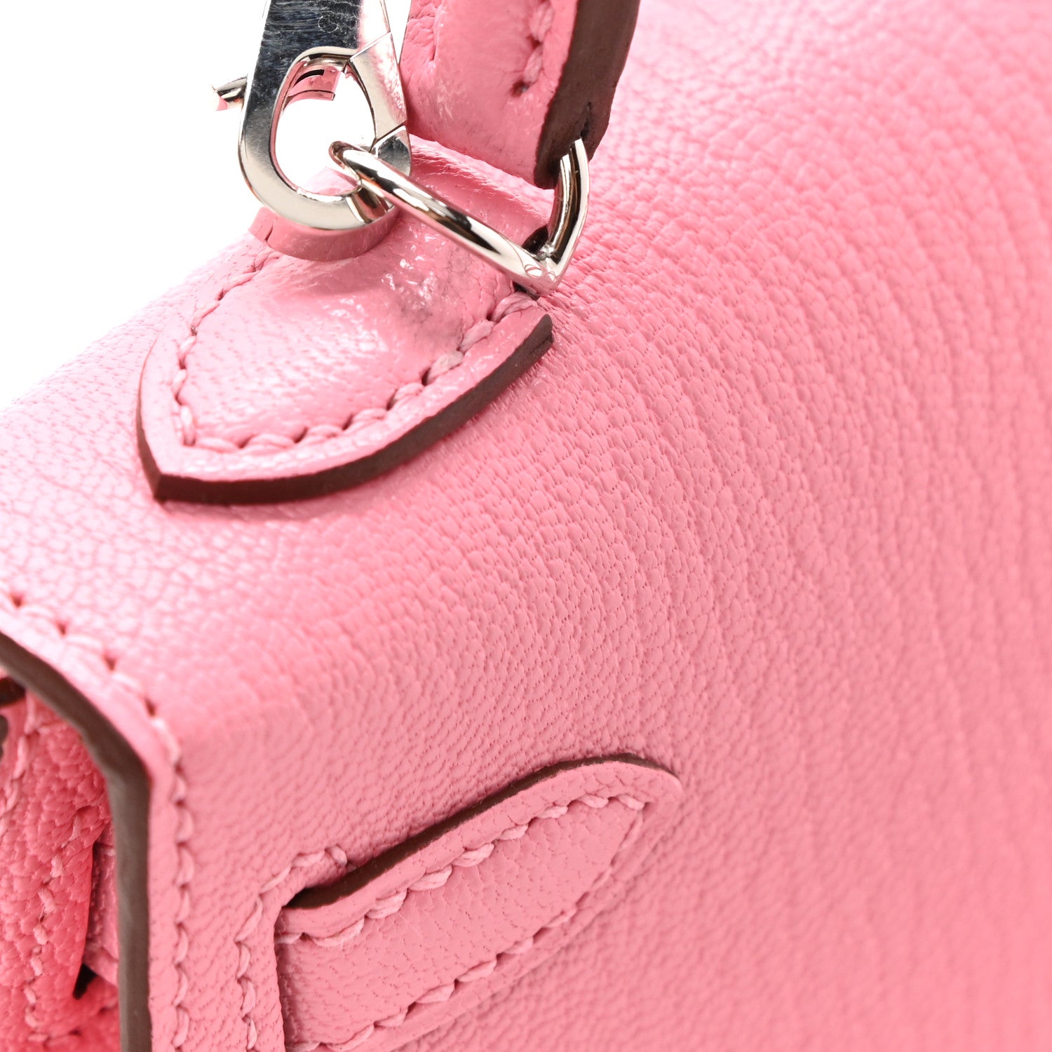 Hermes Chevre Mysore Verso Mini Kelly Sellier 20 Rose Confetti Sanguine 11 of 13