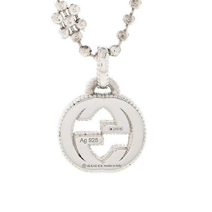 Gucci Sterling Silver Interlocking GG Pendant Beaded Necklace 5 of 5