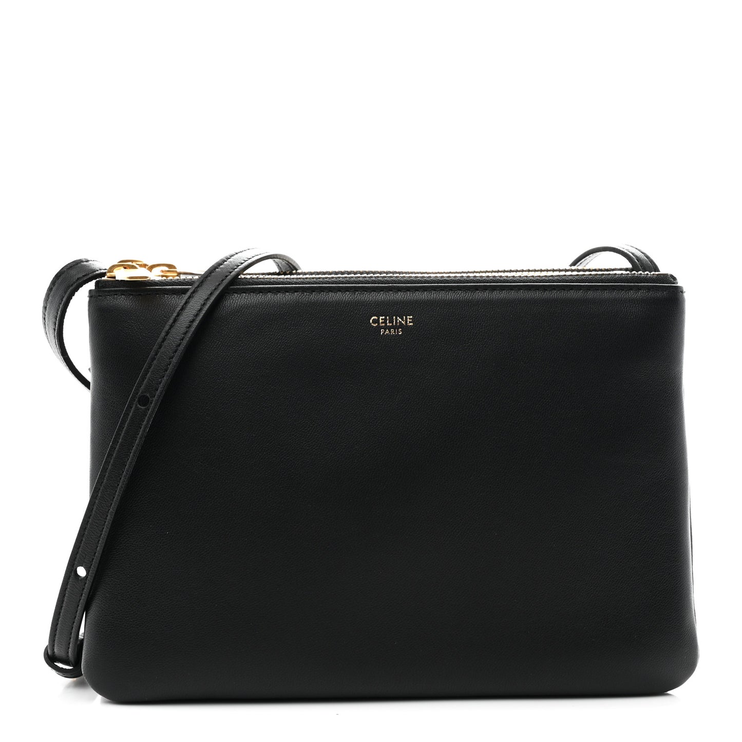Lambskin Small Trio Crossbody Bag Black