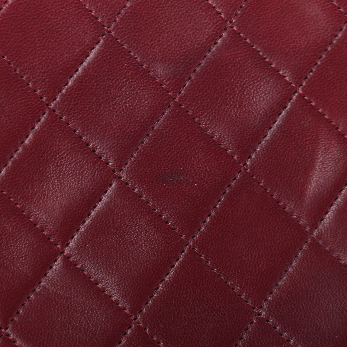 Lambskin Quilted CC Flap Burgundy