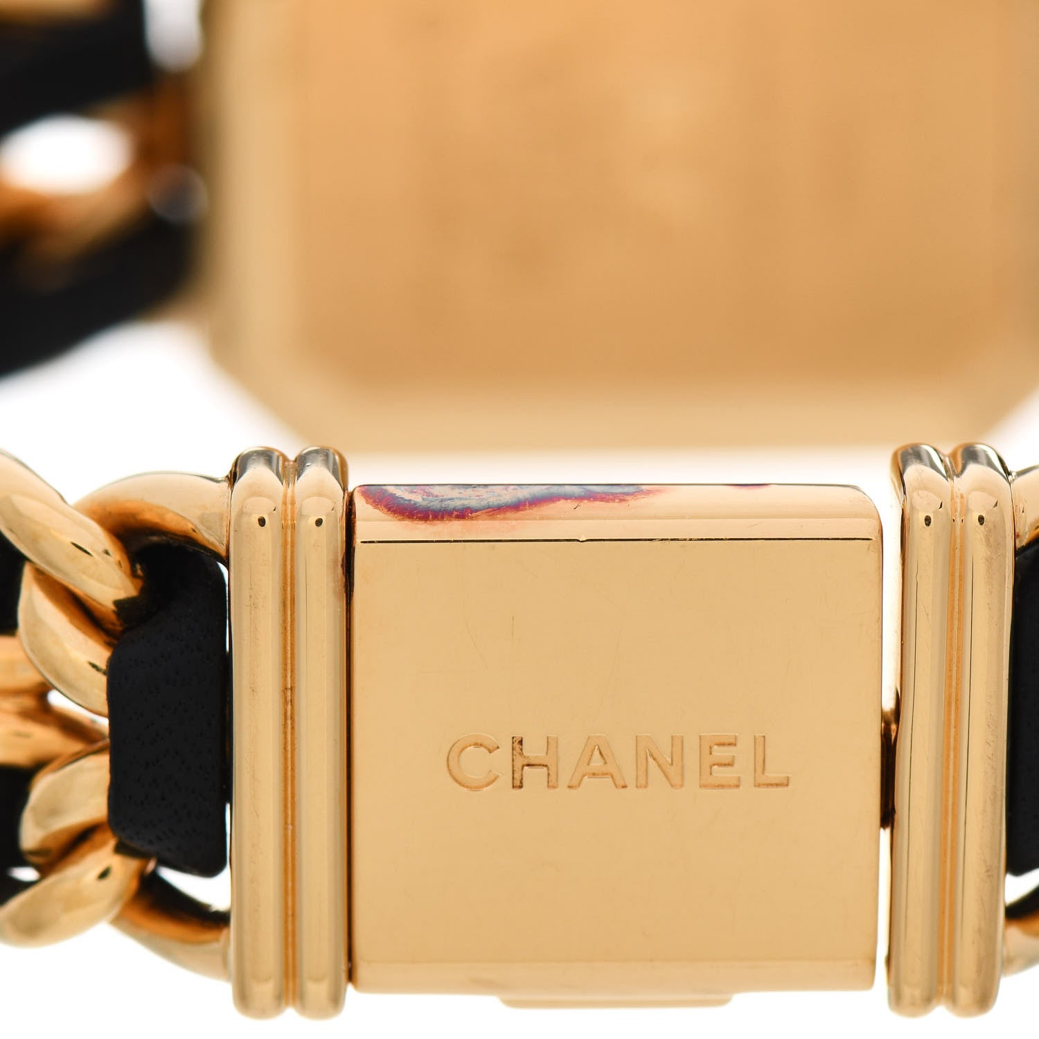 Chanel Stainless Steel Lambskin 20mm Chain Premiere Quartz Watch Gold M 5 of 6