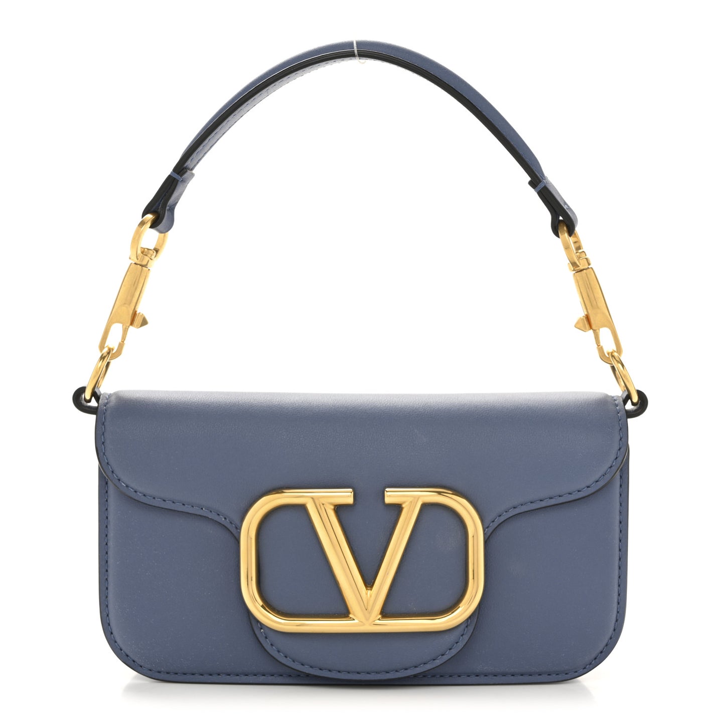 Calfskin Vlogo Small Loco Shoulder Bag Blue
