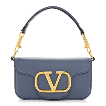 Valentino Garavani Calfskin Vlogo Small Loco Shoulder Bag Blue 1 of 12
