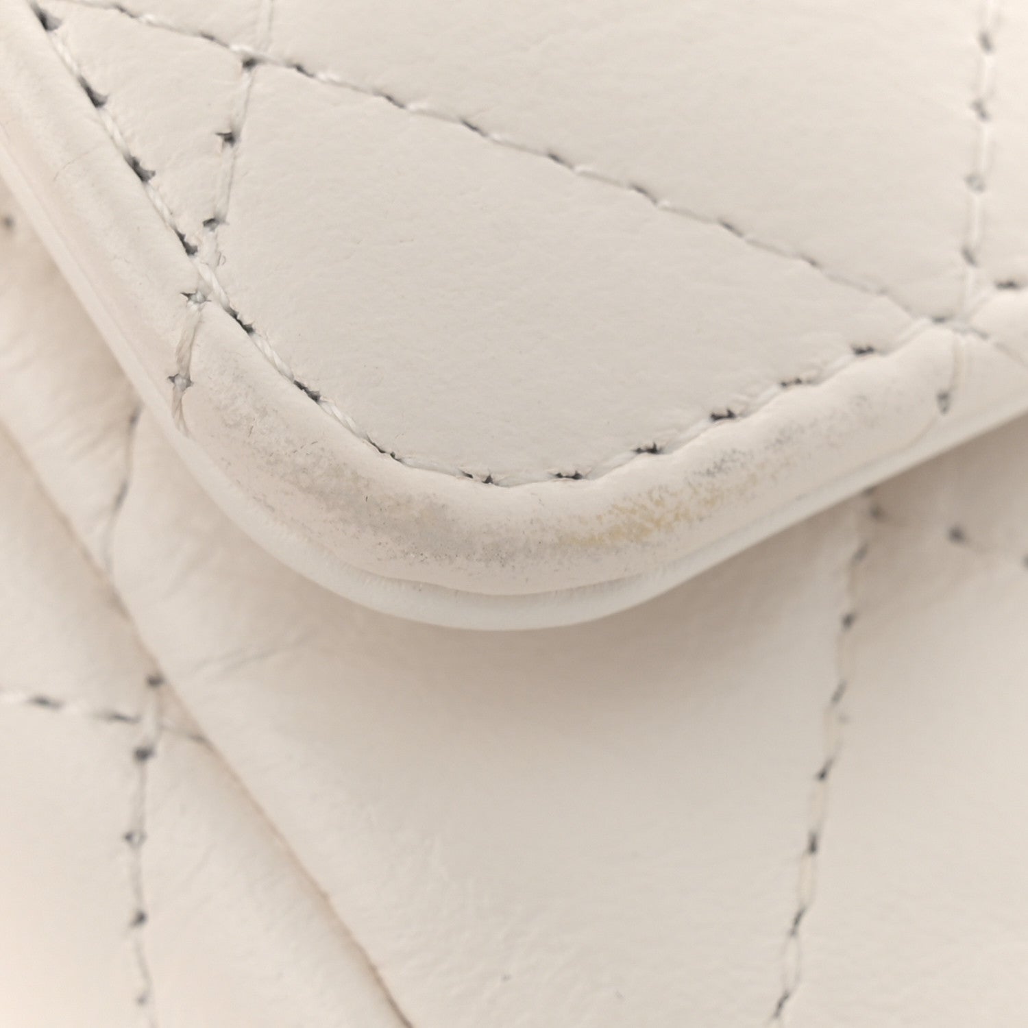 Chanel Lambskin Quilted Chanel 19 Flap Phone Holder With Chain White 11 of 14