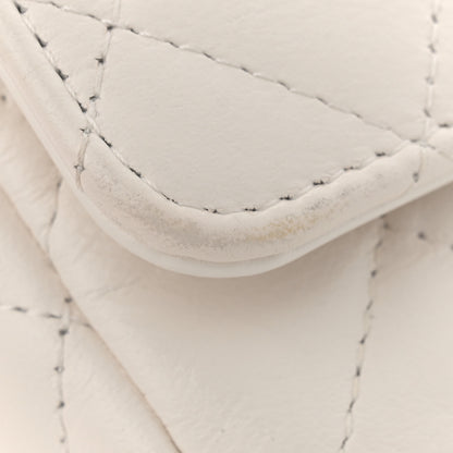 Chanel Lambskin Quilted Chanel 19 Flap Phone Holder With Chain White 11 of 14