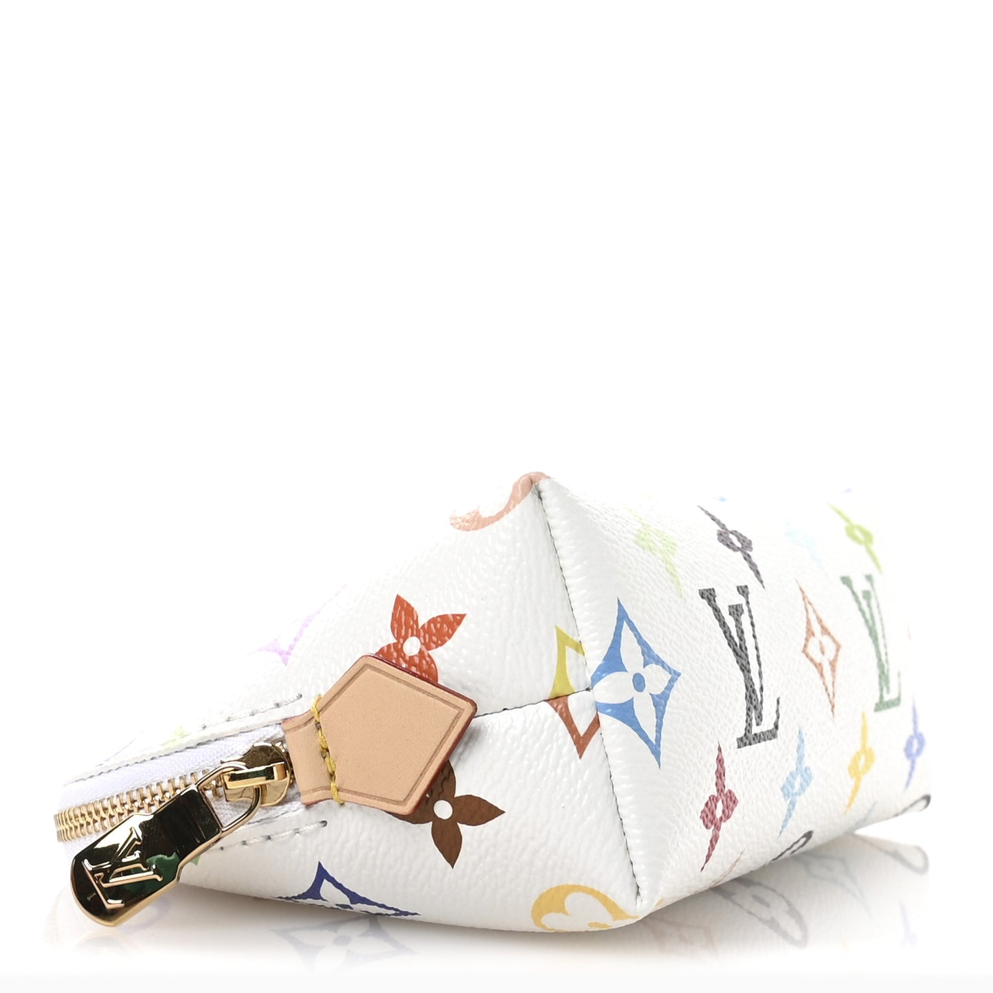 LV X TM Monogram Multicolor Cosmetic Pouch PM White