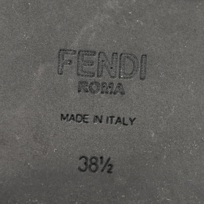 Fendi Nappa FF Embossed Womens Biker Boots 38.5 Black 7 of 11