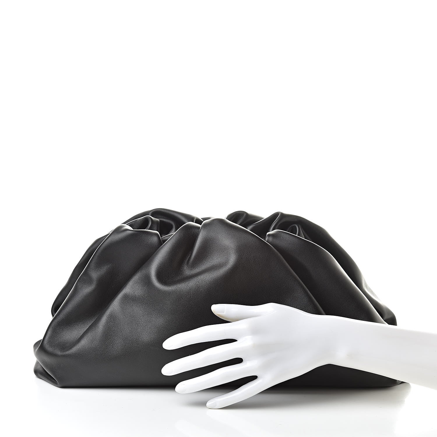 Bottega Veneta Smooth Butter Calf The Pouch Oversized Clutch Black 2 of 8