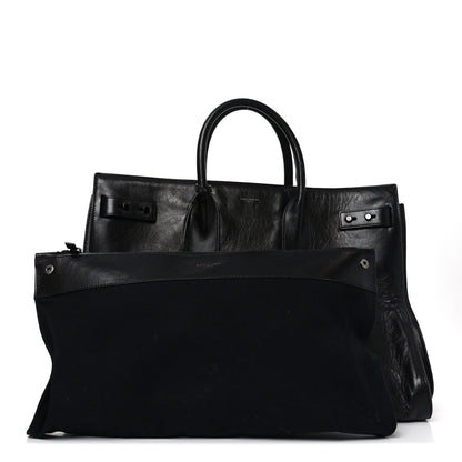Saint Laurent Textured Patent Large Souple Sac De Jour Black 2 of 11