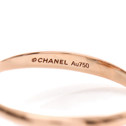 Chanel 18K Rose Gold Diamond Extrait de Camelia Ring 56 7.5 5 of 7