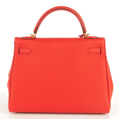 Hermes Togo Kelly Retourne 32 Geranium 6 of 19