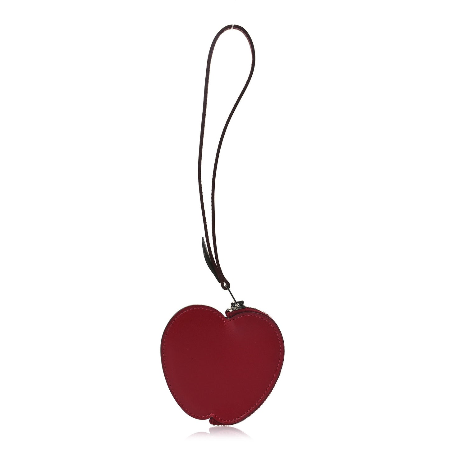 Tadelakt Tutti Frutti Pomme Coin Purse Wristlet Rouge Vif