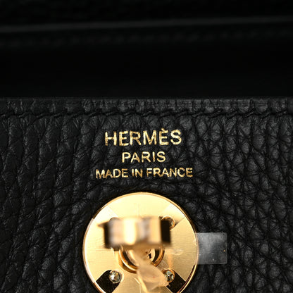 Hermes Taurillon Clemence Mini Lindy 20 Black 6 of 11