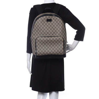Gucci GG Supreme Monogram Medium Backpack Black 2 of 10