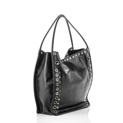 Proenza Schouler Soft Calf Medium Grommet Studded Tote Black 3 of 7