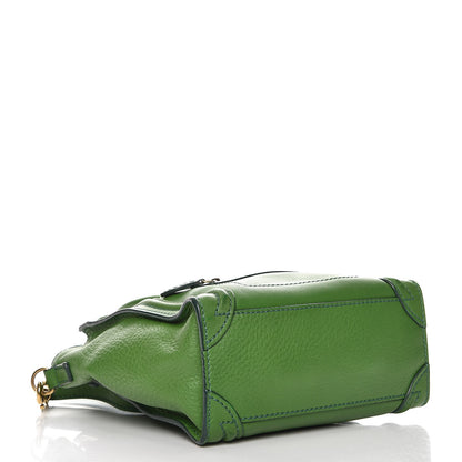 Celine Smooth Calfskin Nano Luggage Green 5 of 12
