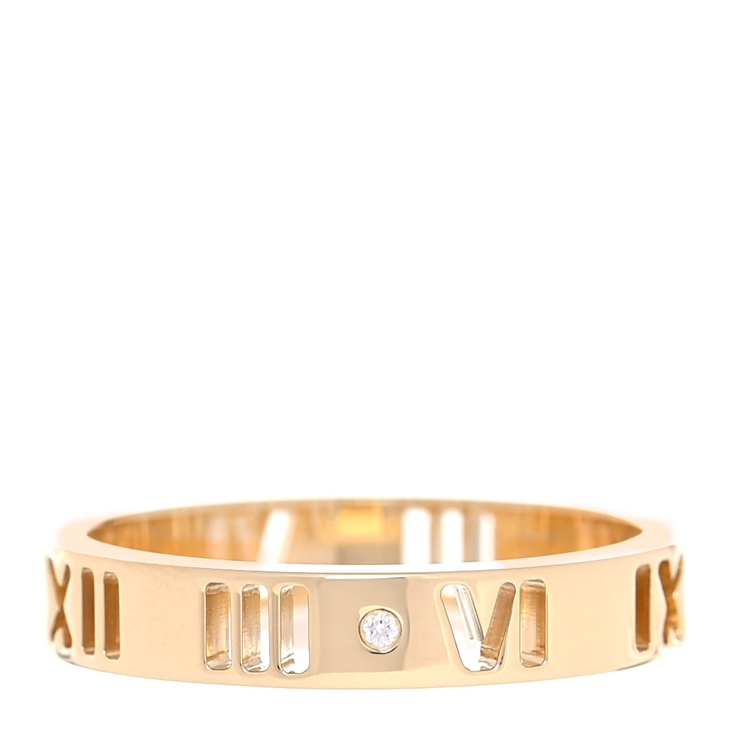 18K Yellow Gold Diamond Atlas Pierced Ring 52 6