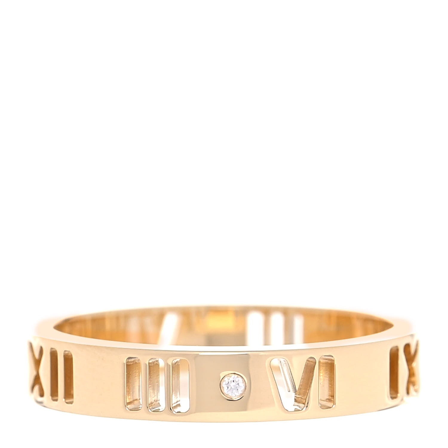 Tiffany 18K Yellow Gold Diamond Atlas Pierced Ring 52 6 3 of 5