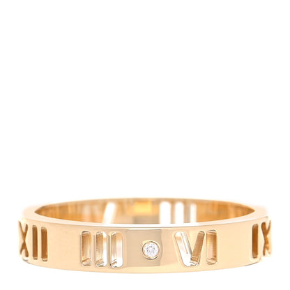 Tiffany 18K Yellow Gold Diamond Atlas Pierced Ring 52 6 3 of 5