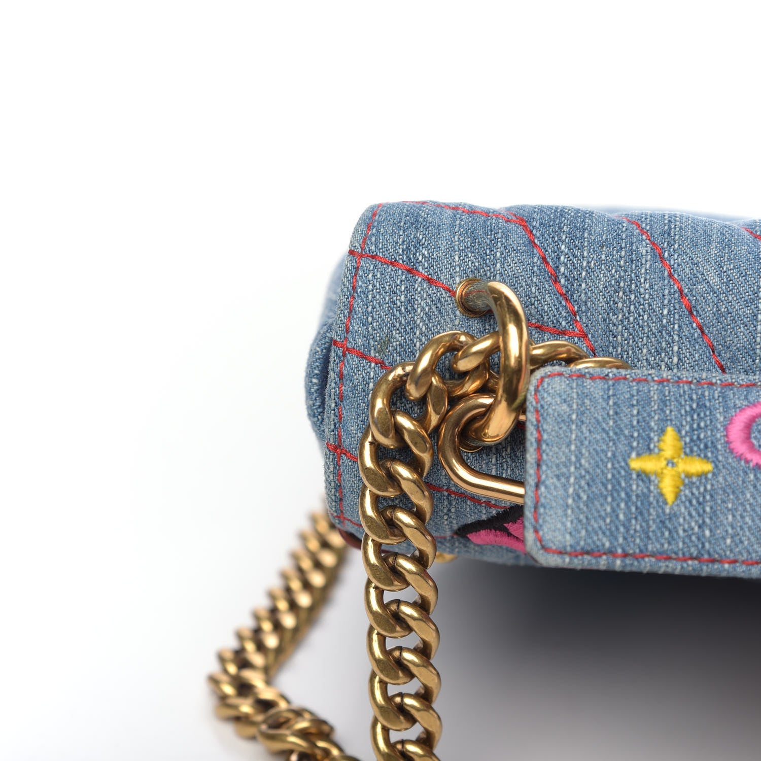 Louis Vuitton Denim New Wave Chain MM Blue 11 of 12