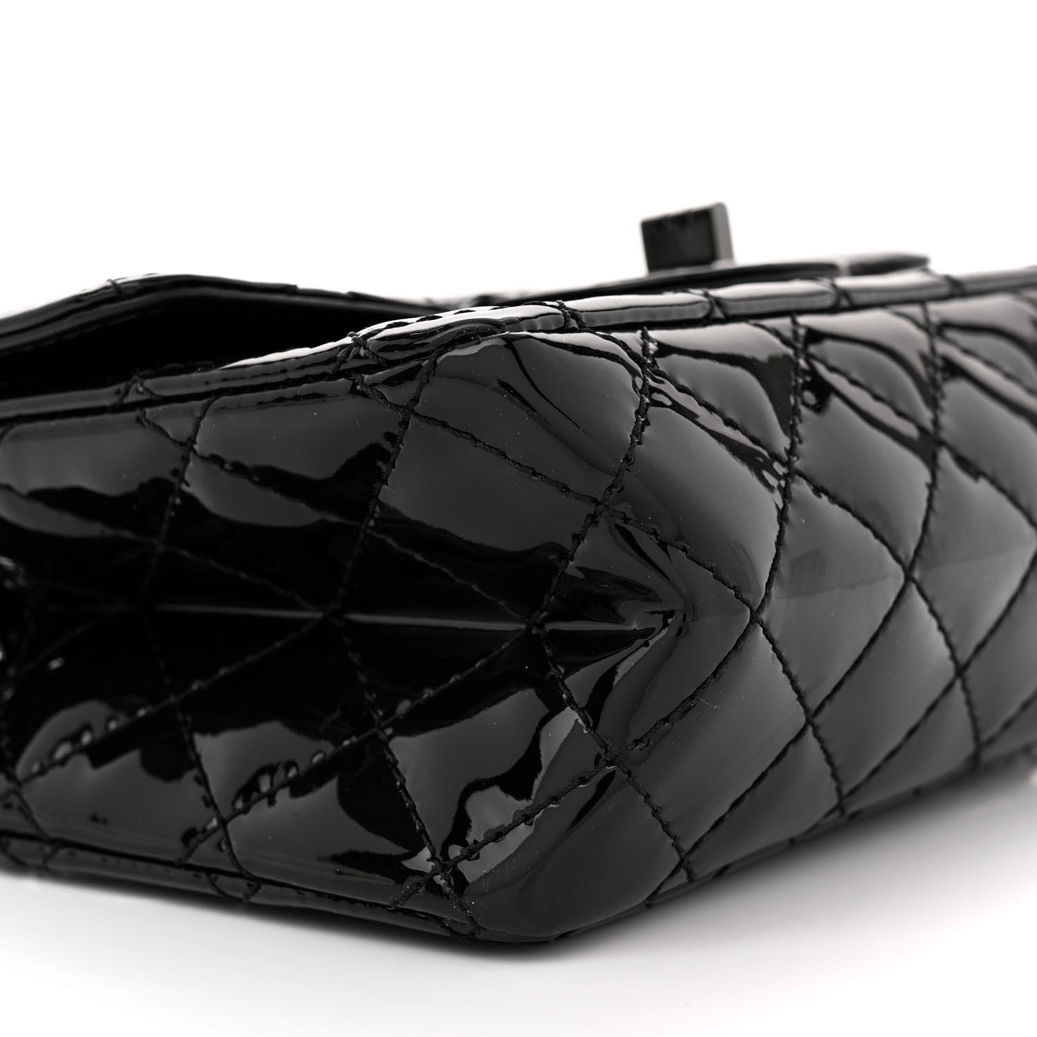Chanel Patent Calfskin Quilted 2.55 Reissue Mini Flap So Black 9 of 12