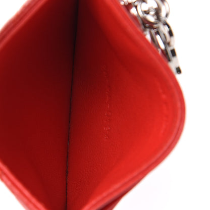 Christian Dior Lambskin Cannage Lady Dior Card Holder Red 5 of 11