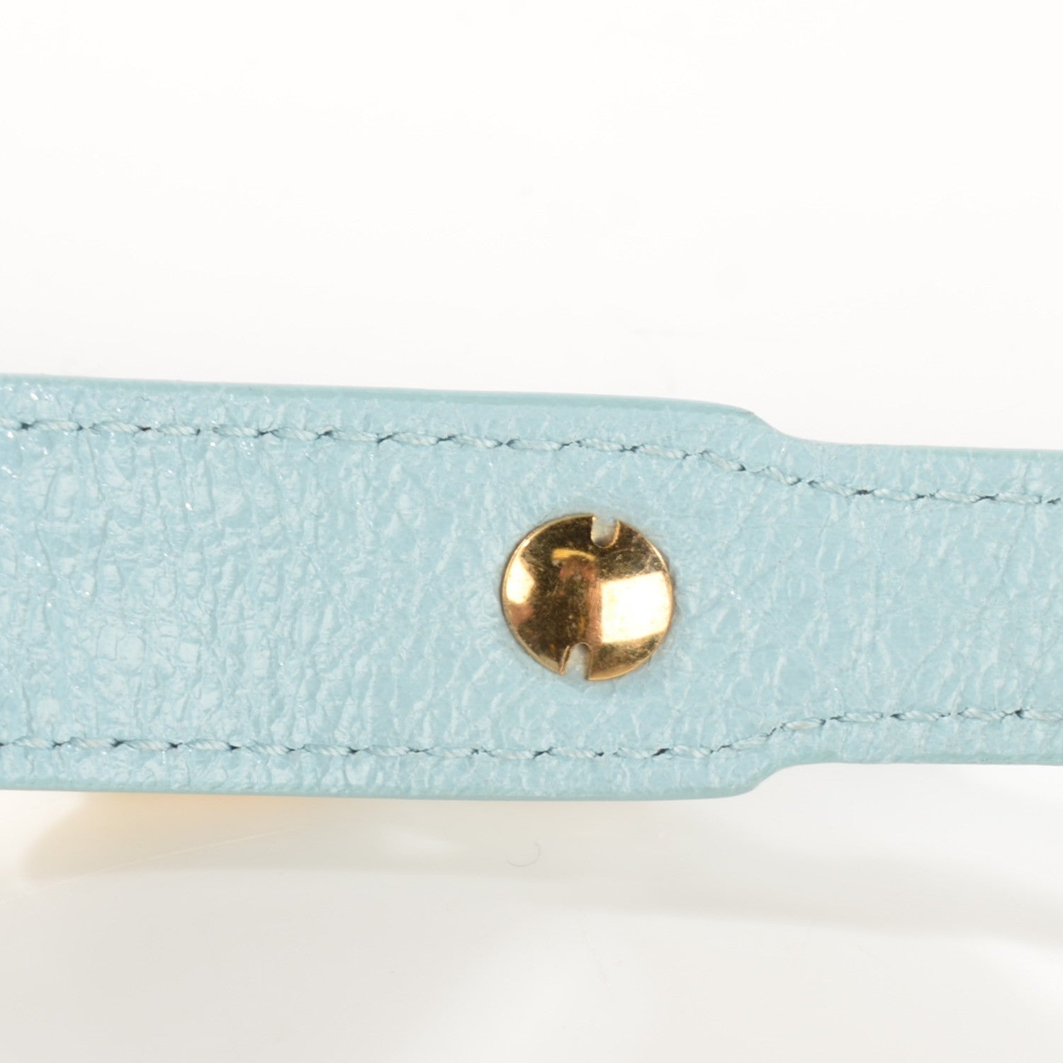 Balenciaga Agneau Giant 12 Gold Hardware Triple Tour Bracelet S Bleu Dragee 8 of 9