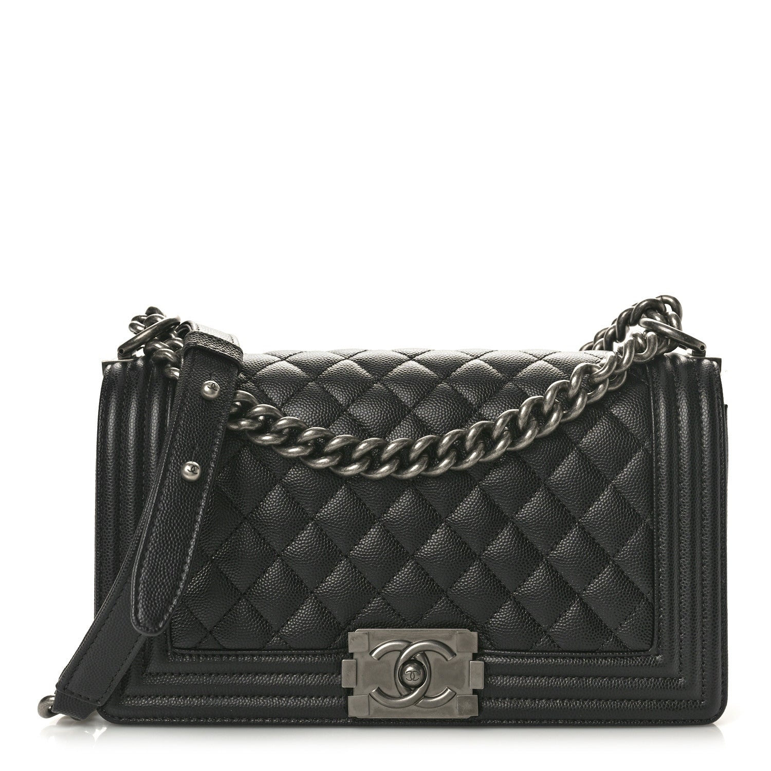 Chanel Caviar Quilted Medium Boy Flap Black 1 of 10