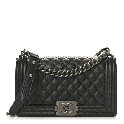 Chanel Caviar Quilted Medium Boy Flap Black 1 of 10