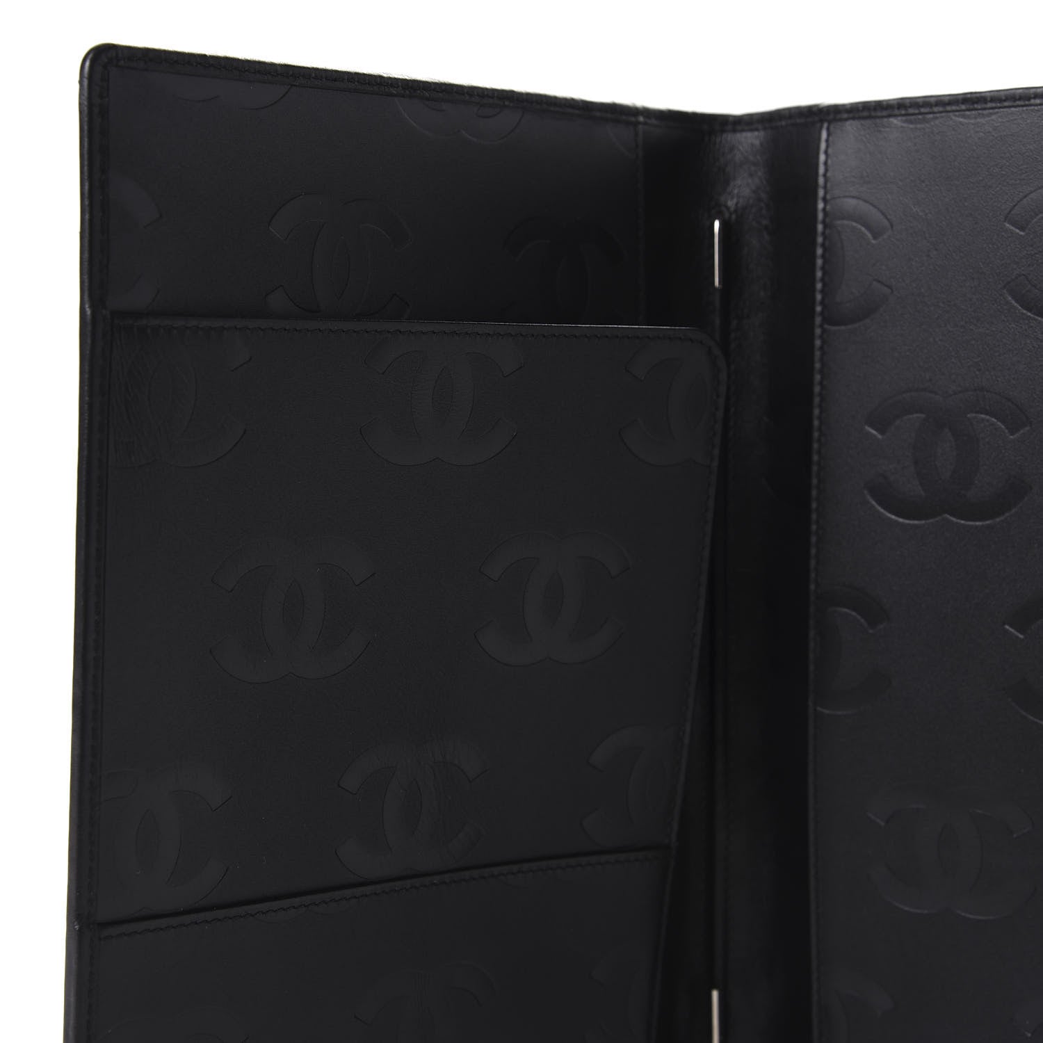 Chanel Calfskin Quilted Large Cambon Agenda Planner Black 9 of 12