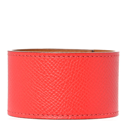 Hermes Epsom Kelly Dog Bracelet T2 Rose Jaipur 2 of 5