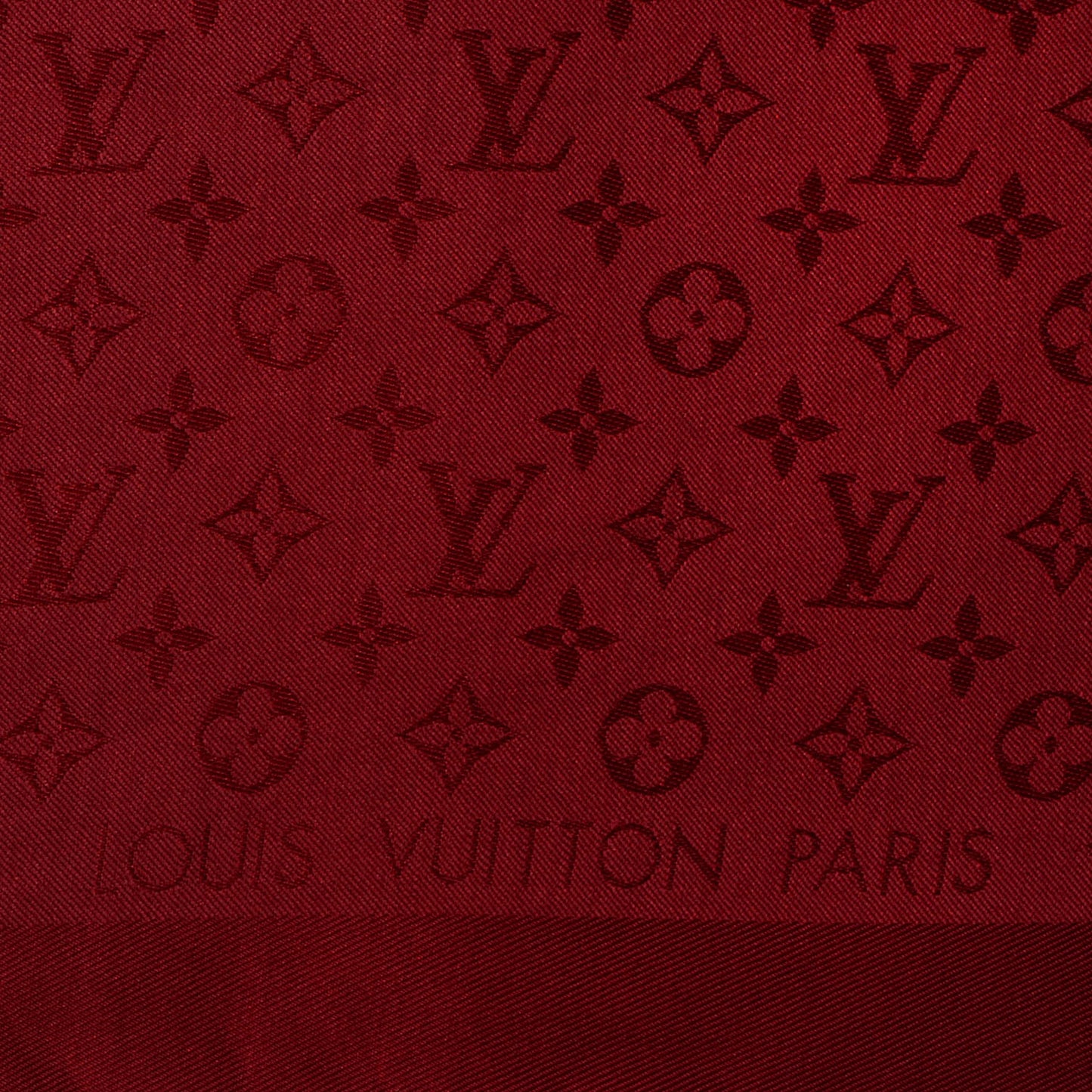 Silk Wool Monogram Shawl Pomme D'Amour