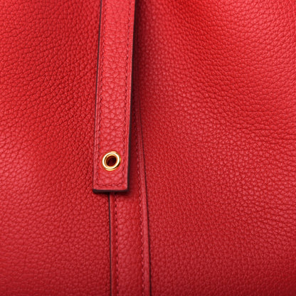 Hermes Taurillon Clemence Picotin Lock 22 MM Rouge De Coeur 9 of 9