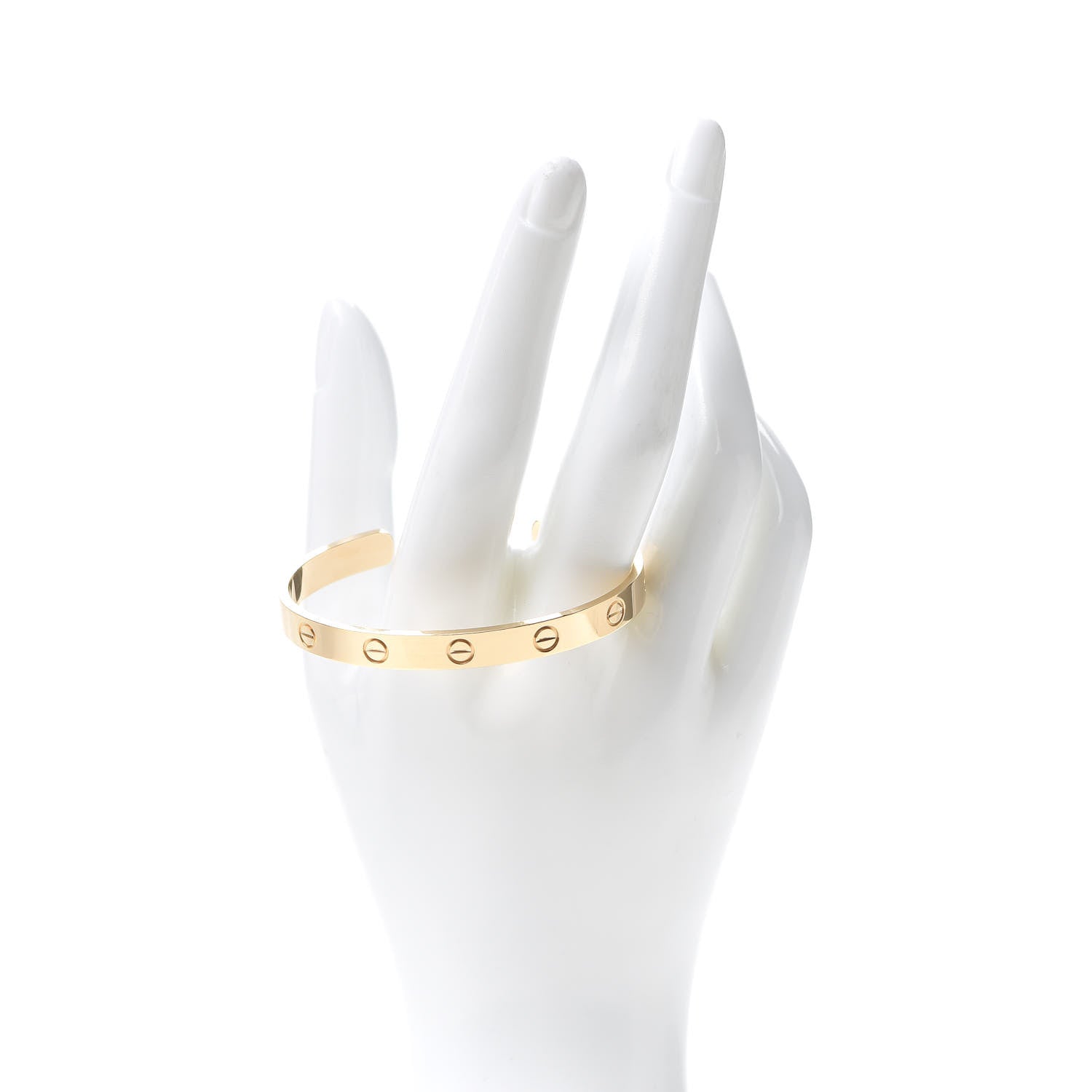 Cartier 18K Yellow Gold LOVE Cuff Bracelet 17 2 of 6